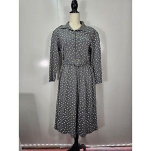 VTG Orvis Belted Cotton Dress Size 10 Petite